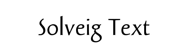 Solveig Text Fonte