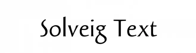 Solveig Text  font caratteri gratis