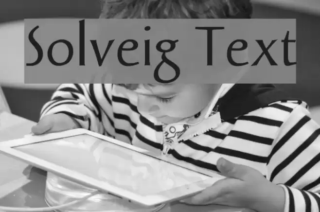 Solveig Text Font examples