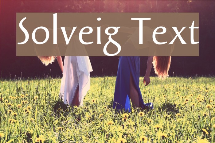Solveig Text Fonte examples