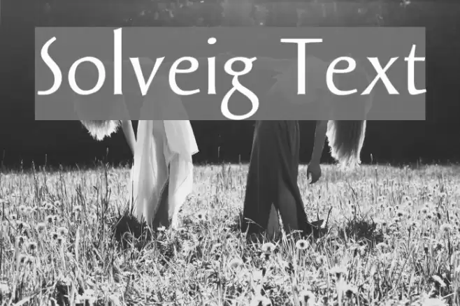 Solveig Text Font examples