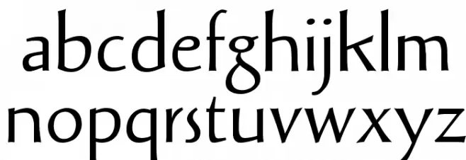 Solveig Text फ़ॉन्ट लोअरकेस