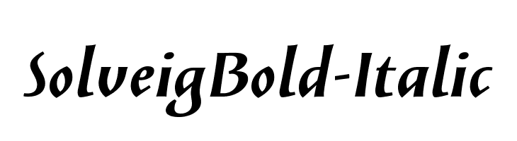 SolveigBold-Italic Fonte