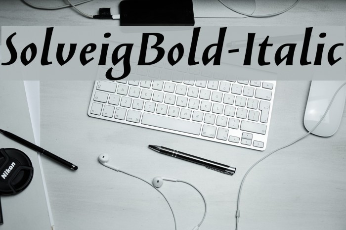 SolveigBold-Italic Font examples