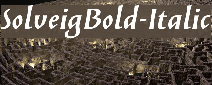 SolveigBold-Italic Font examples