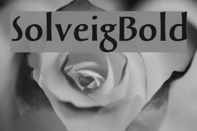 SolveigBold Font examples