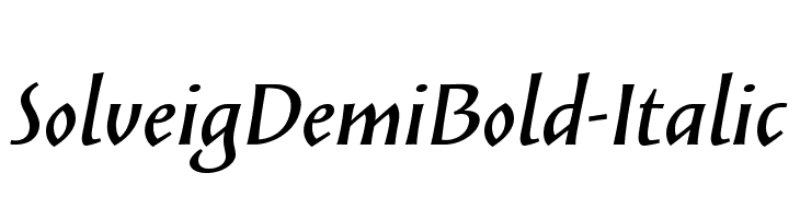 SolveigDemiBold-Italic Fonte