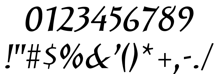 SolveigDemiBold-Italic Font OTHER CHARS