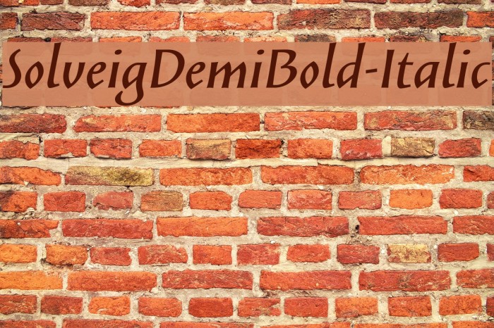 SolveigDemiBold-Italic Font examples