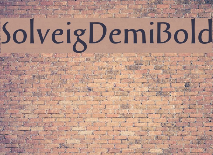 SolveigDemiBold Font examples