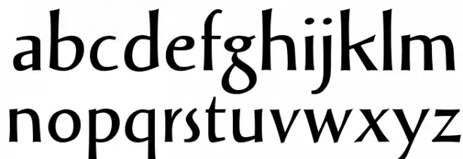 SolveigDemiBold फ़ॉन्ट लोअरकेस