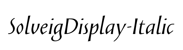 SolveigDisplay-Italic Font