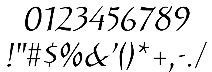 SolveigDisplay-Italic Font OTHER CHARS