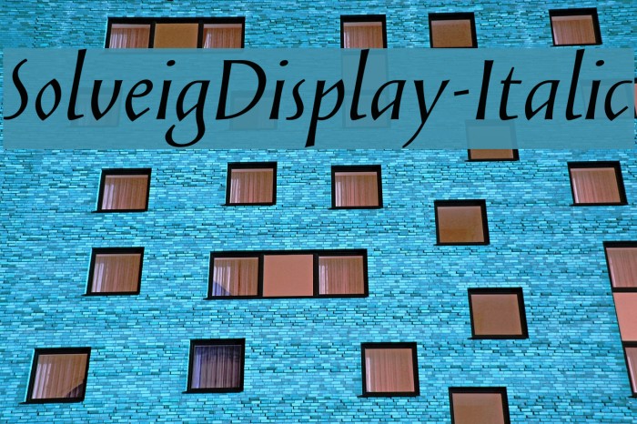 SolveigDisplay-Italic Font examples