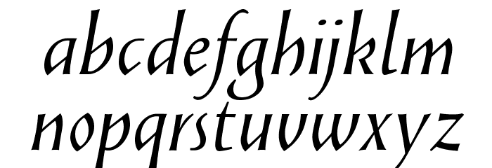 SolveigDisplay-Italic Font LOWERCASE