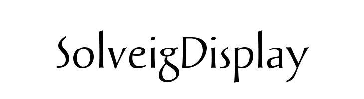 SolveigDisplay Fonte