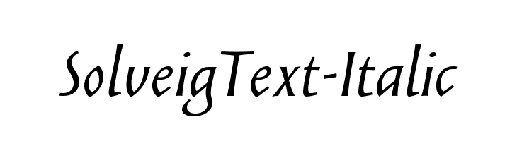 SolveigText-Italic Fonte