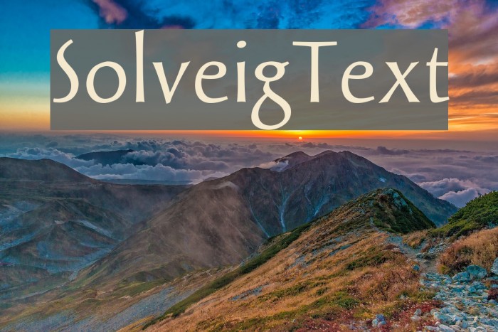 SolveigText Font examples