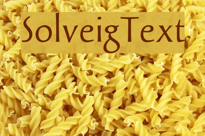 SolveigText Font examples