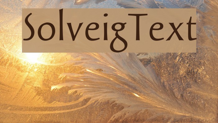 SolveigText Font examples