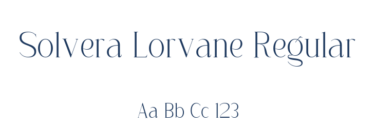 Solvera Lorvane Regular Font Preview