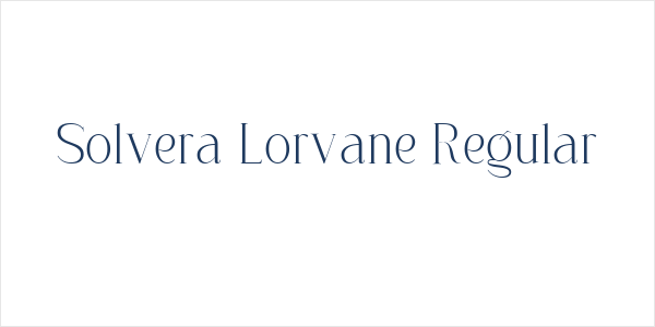 Solvera Lorvane Regular Logo