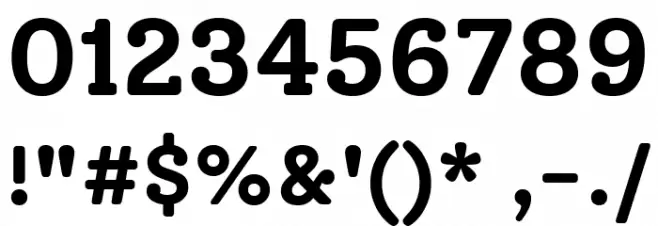 Solway Bold Font OTHER CHARS