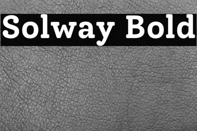 Solway Bold Font examples