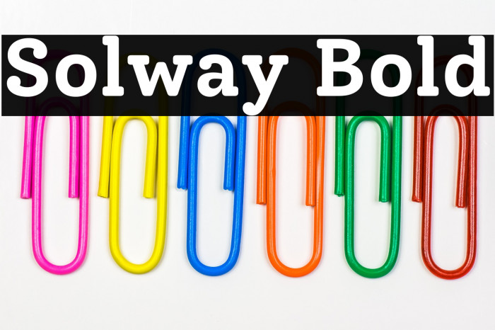 Solway Bold Font examples