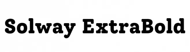 Solway ExtraBold  Скачать бесплатные шрифты