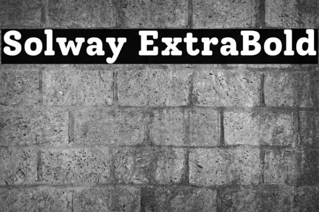 Solway ExtraBold Font examples