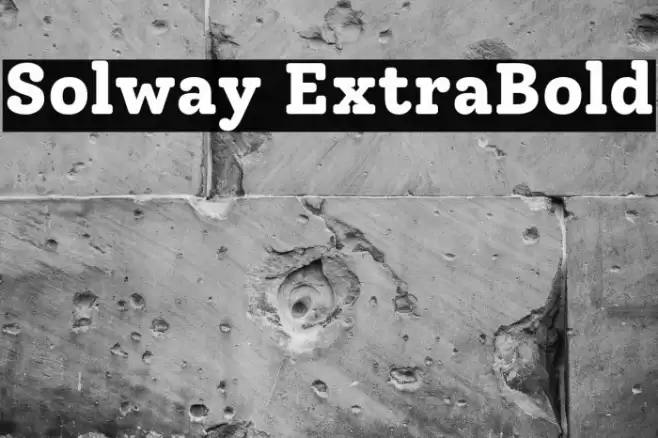 Solway ExtraBold Font examples