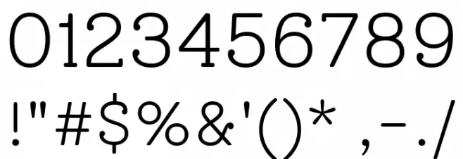 Solway Light Font OTHER CHARS