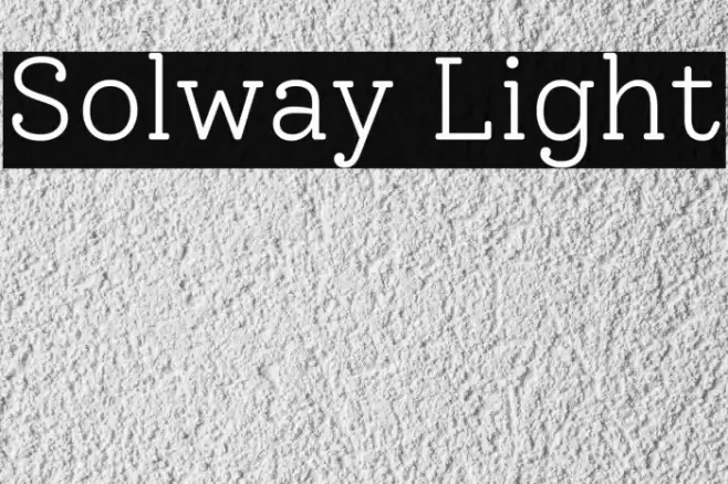 Solway Light Font examples