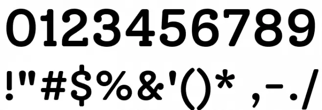 Solway Medium Font OTHER CHARS