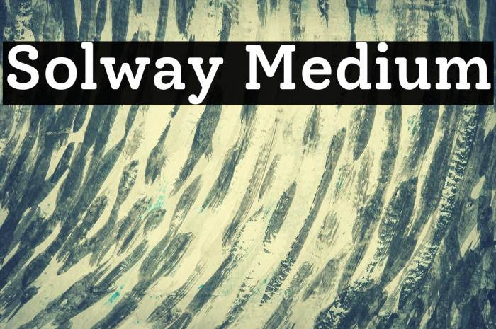Solway Medium Font examples