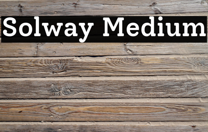 Solway Medium Font examples