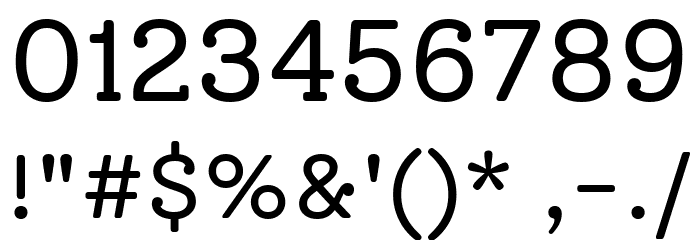 Solway Regular Font OTHER CHARS