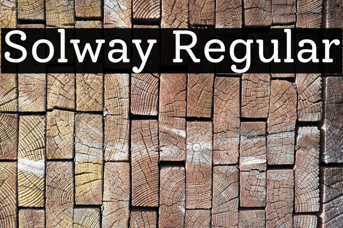 Solway Regular Font examples