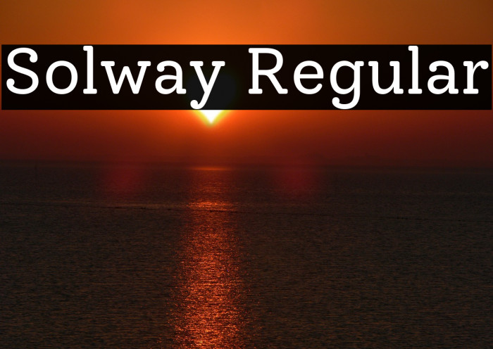Solway Regular Font examples