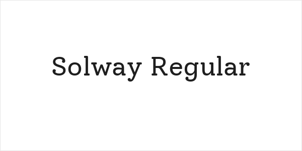 Solway Regular Logo