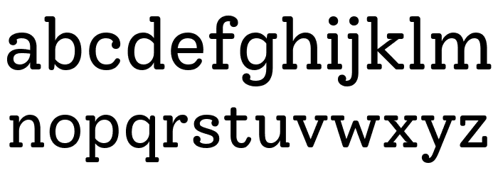 Solway Regular Font LOWERCASE