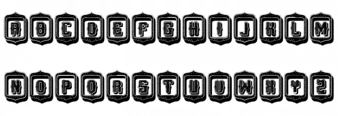 Sombrero Capitals Regular Шрифта ВЕРХНИЙ
