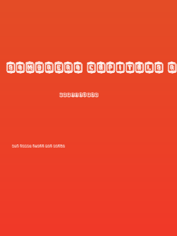 Sombrero Capitals Regular Poster