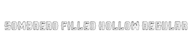 Sombrero Filled Hollow Regular  Frei Schriftart Herunterladen