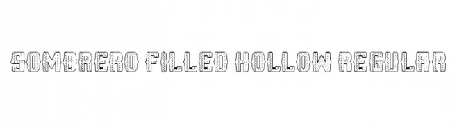 Sombrero Filled Hollow Regular  Fuentes Gratis Descargar
