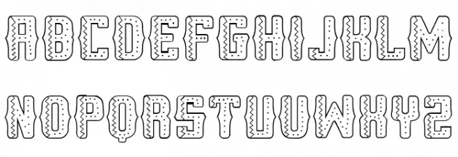 Sombrero Filled Hollow Regular Font UPPERCASE