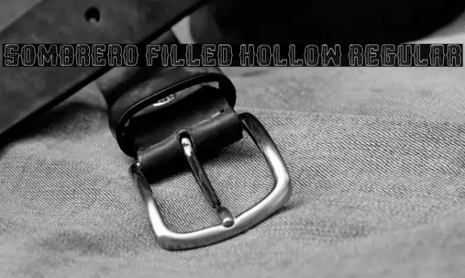 Sombrero Filled Hollow Regular Font examples