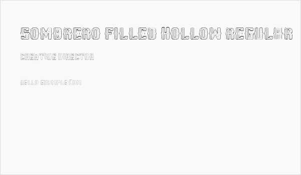 Sombrero Filled Hollow Regular Business Card