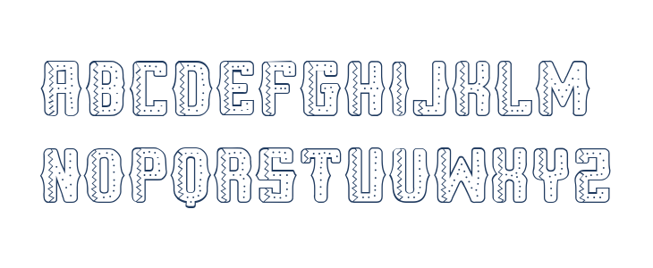 Sombrero Filled Hollow Regular Lowercase